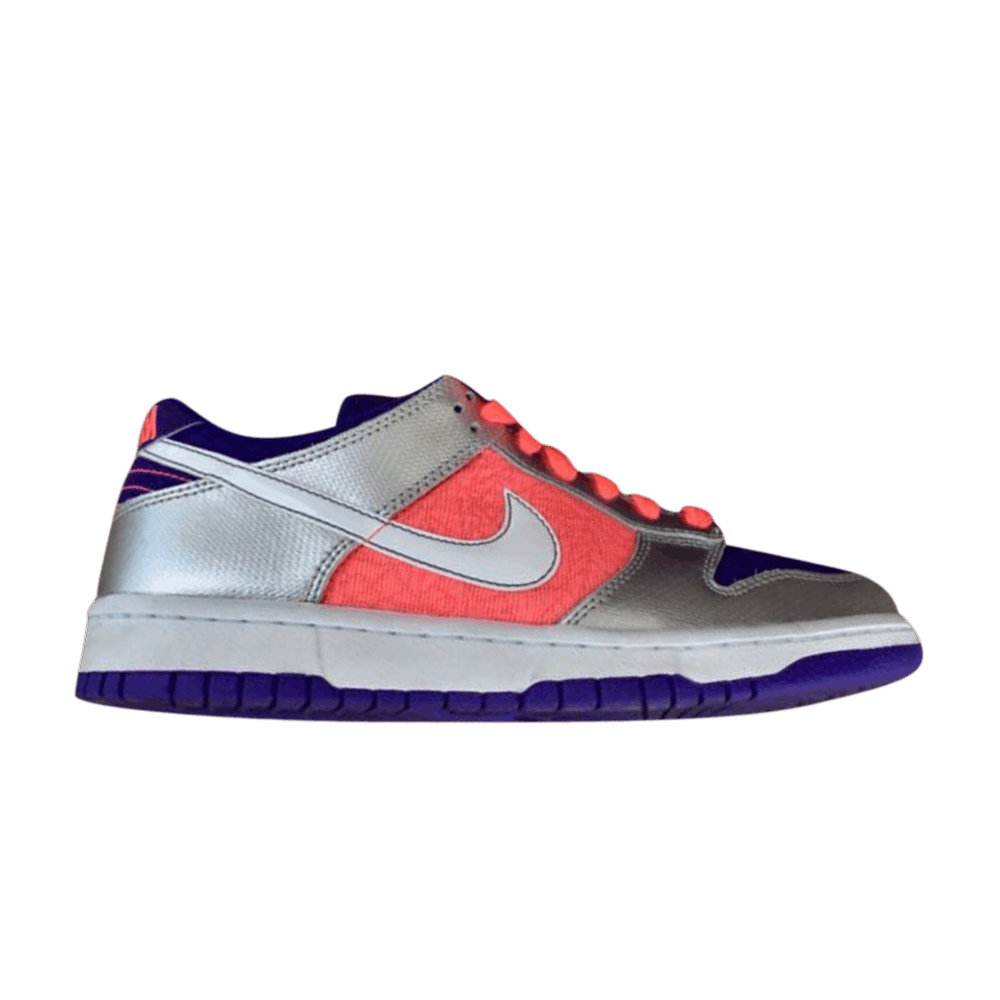 silver and purple nike dunks