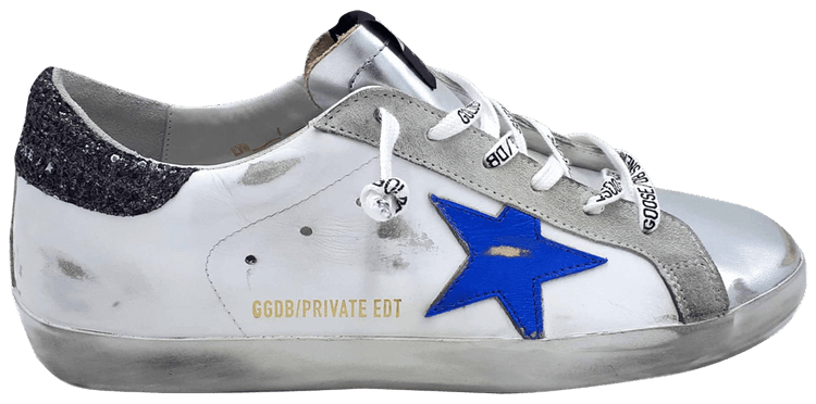 Golden Goose Superstar White Blue Croc
