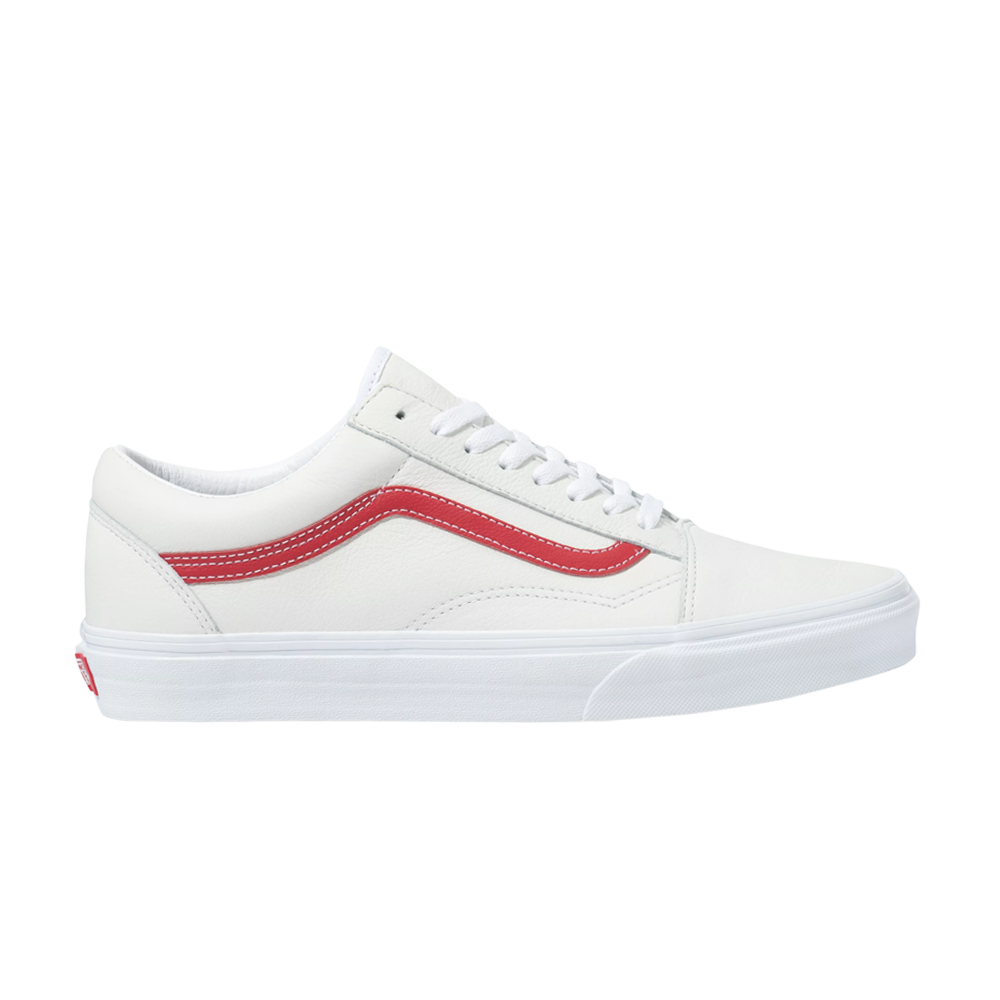 Pre-owned Vans Old Skool 'leather Pop - White Chili Pepper'