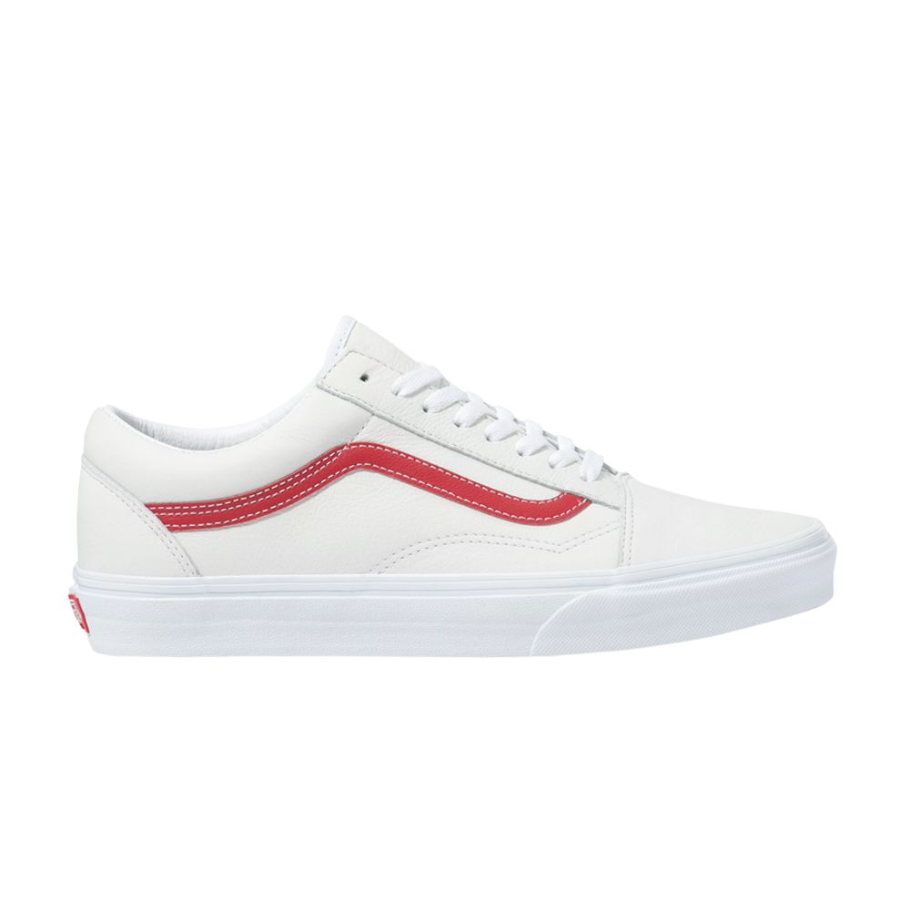 VANS OLD SKOOL 'LEATHER POP - WHITE CHILI PEPPER'