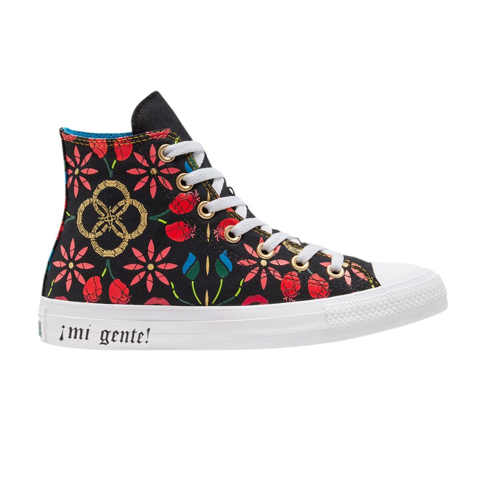 Pre-owned Converse Chuck Taylor All Star High 'mi Gente Capsule - Floral Otomi Print' In Black