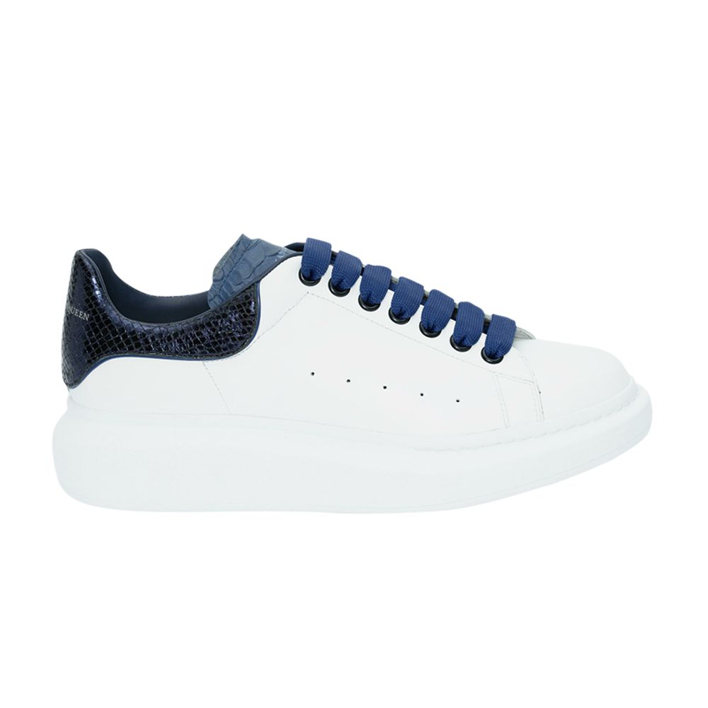 Pre-owned Alexander Mcqueen Oversized Sneaker 'python Navy' | White | Men's Size 40