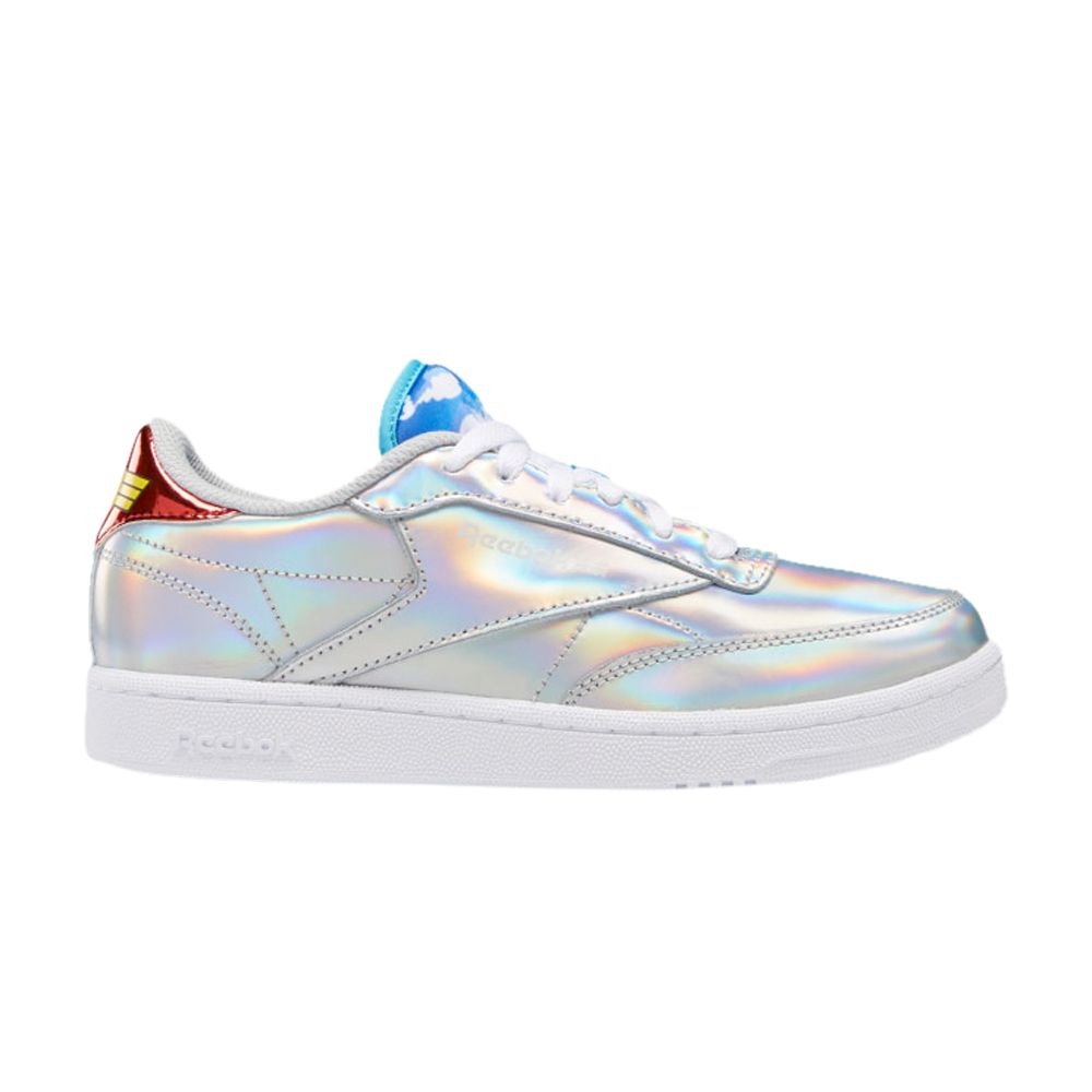 Reebok Wonder Woman 1984 x Club C 85 Big Kid 'Air Flight' | Silver | Kid's Size 5.5