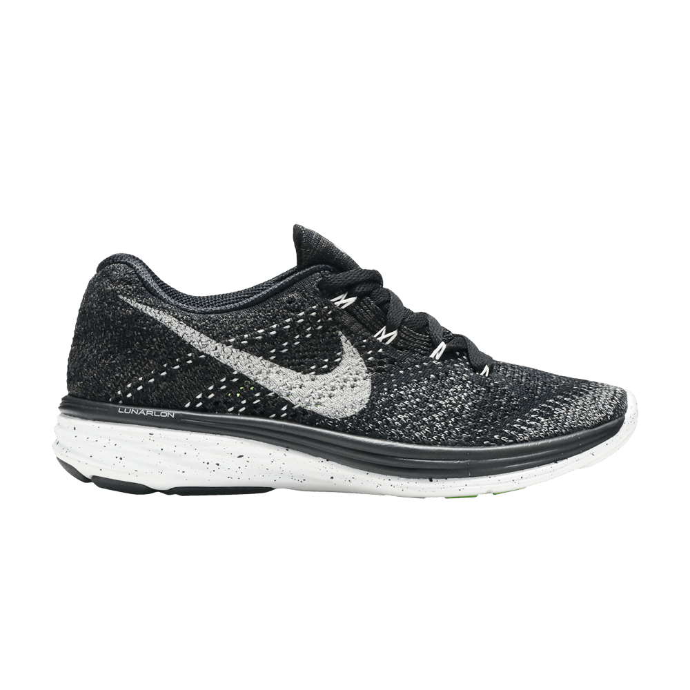 Nike flyknit lunar 3 black white pink store