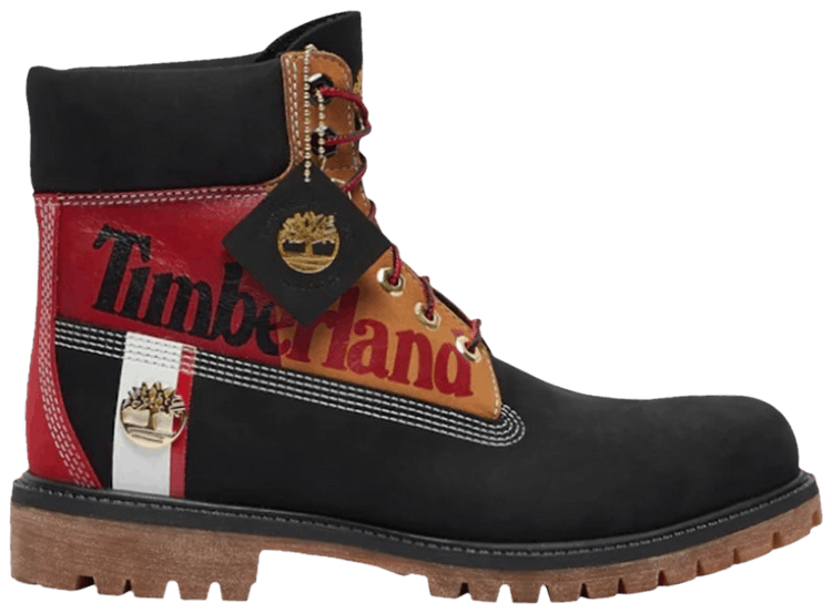 Timberland 6 Inch Premium Waterproof Boot Patch Logo   Black