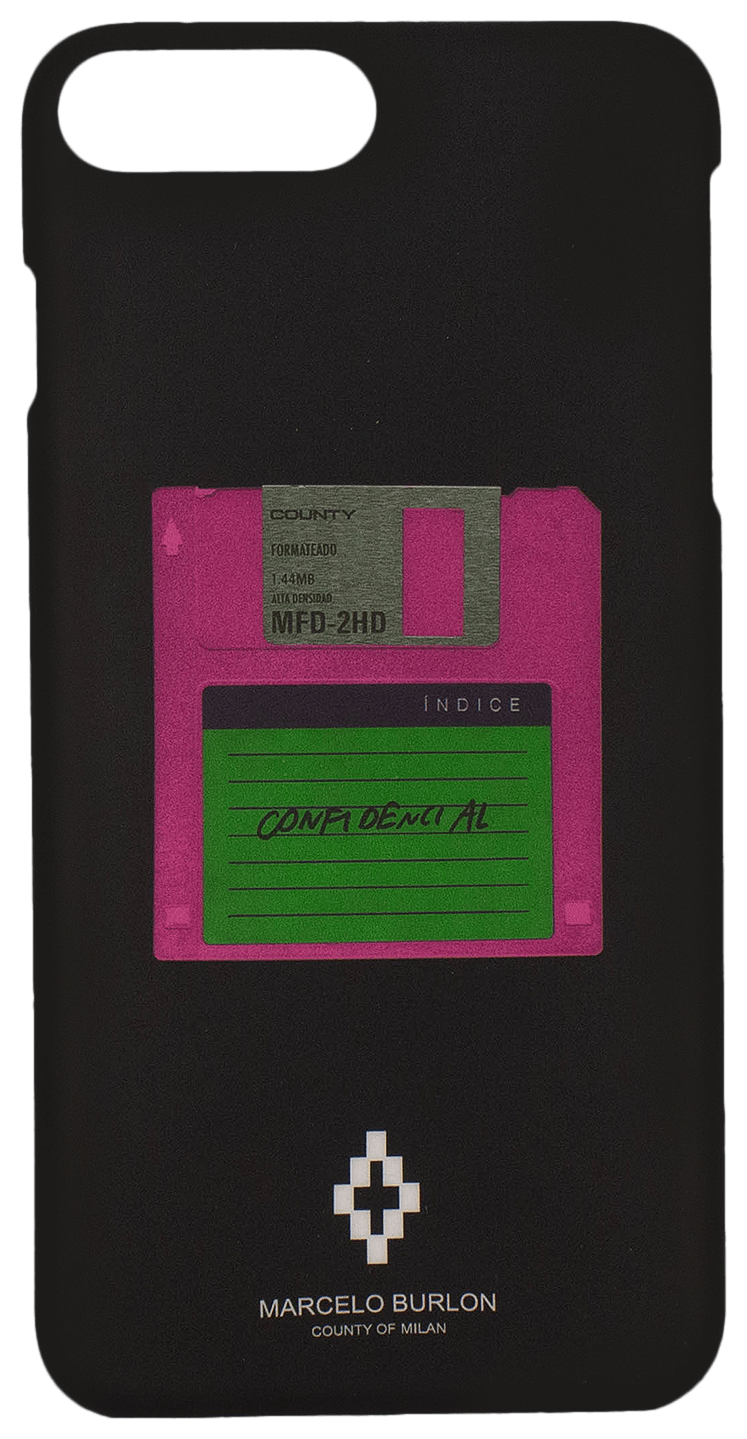 Marcelo Burlon Floppy Disk iPhone 8 Plus Cover Black