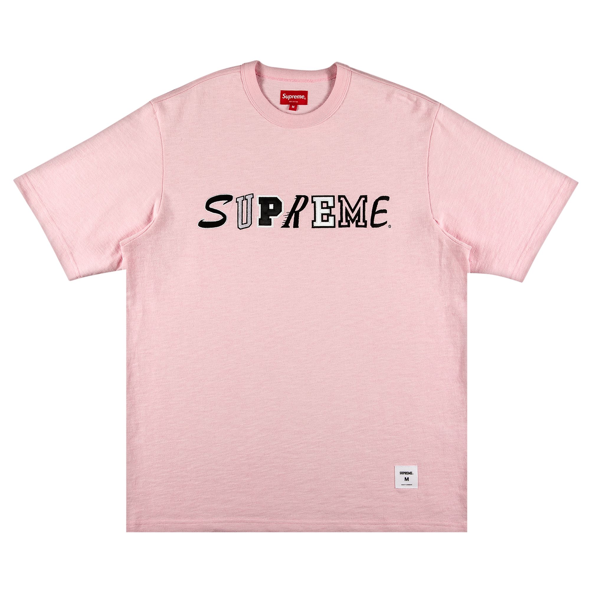 SUPREME SUPREME COLLAGE LOGO SHORT-SLEEVE TOP 'PINK'