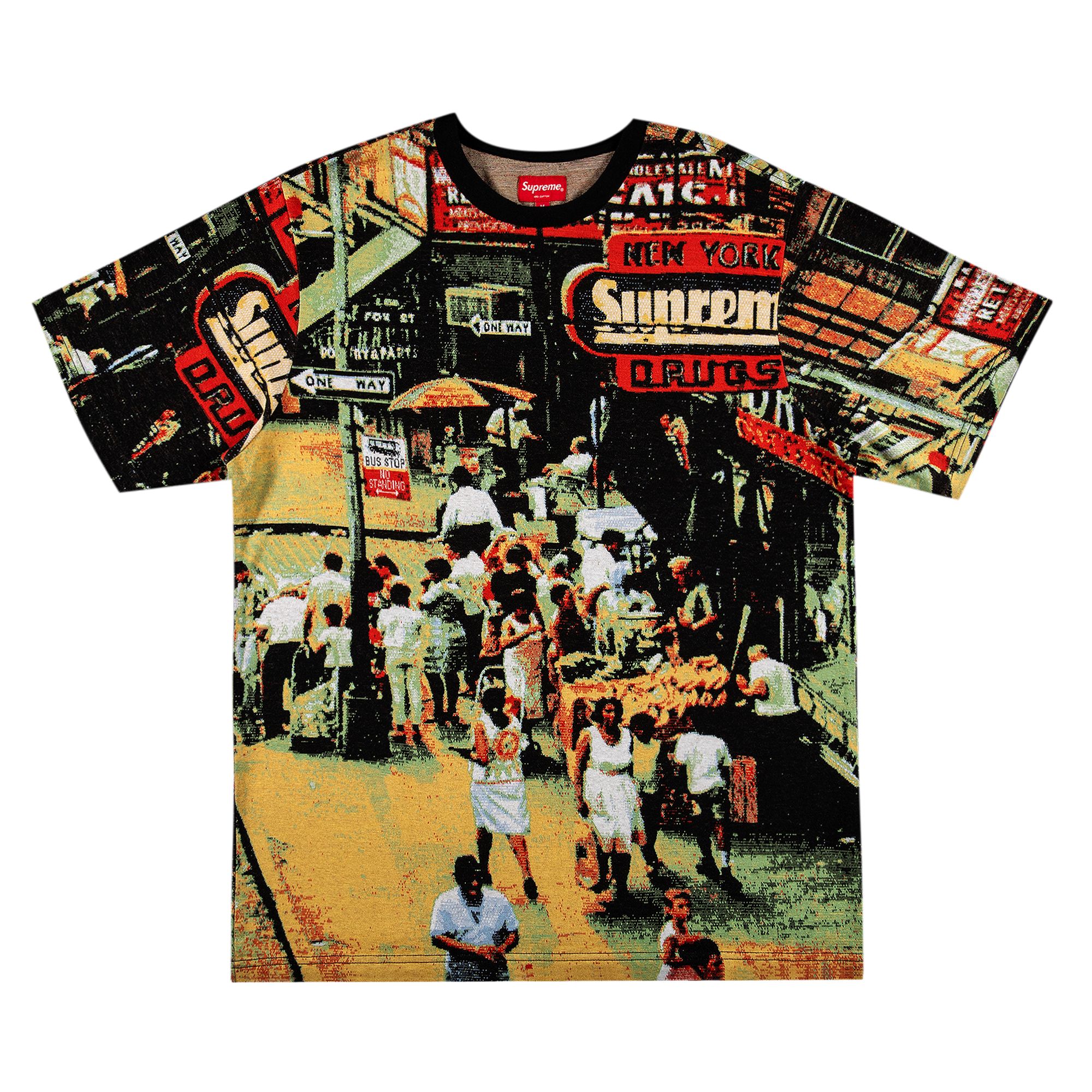 Supreme Street Scene Jacquard Short-Sleeve Top 'Multicolor' | Multi-Color | Men's Size L