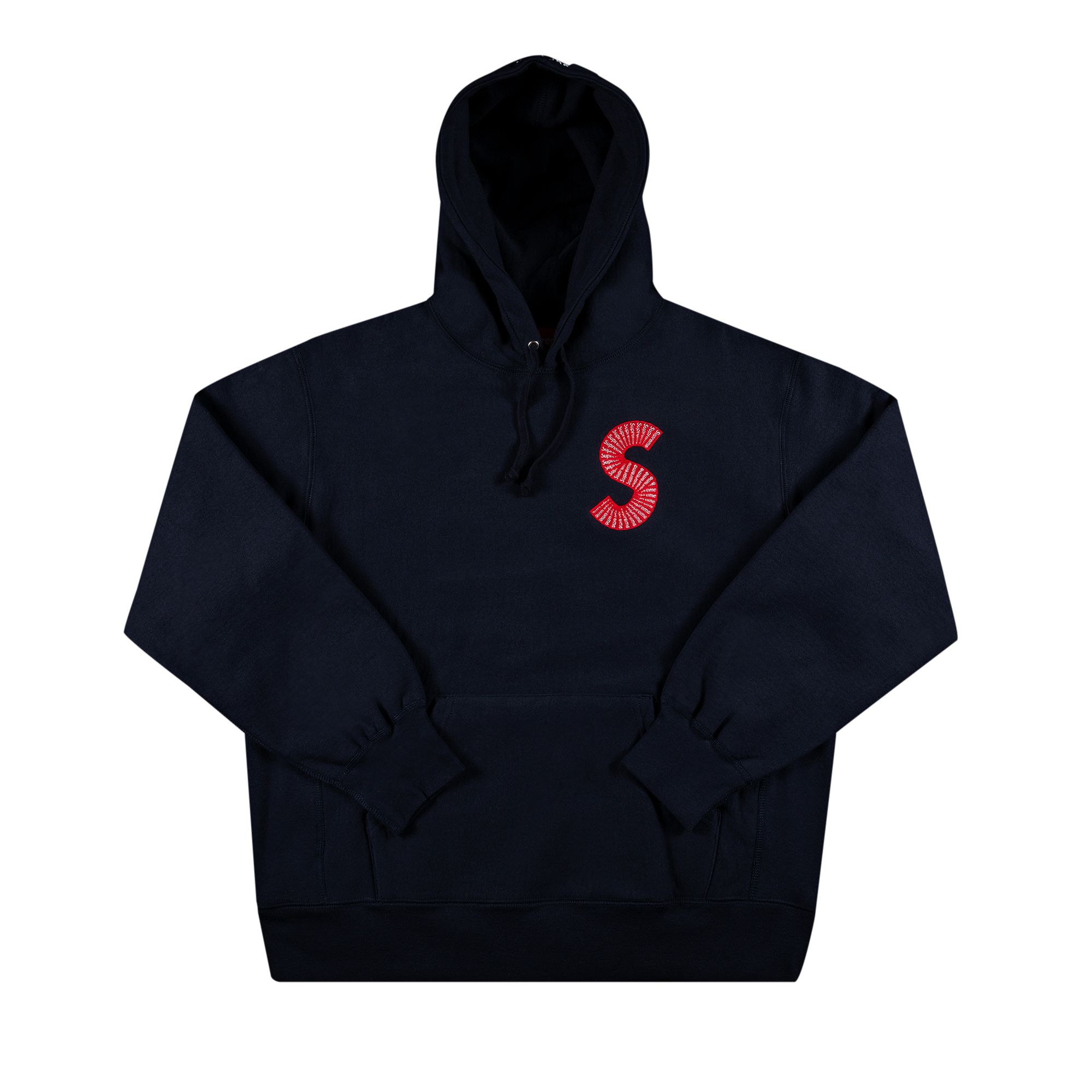 Supreme S Logo Hooded Sweatshirt 'Navy' | Blue | Men's Size M