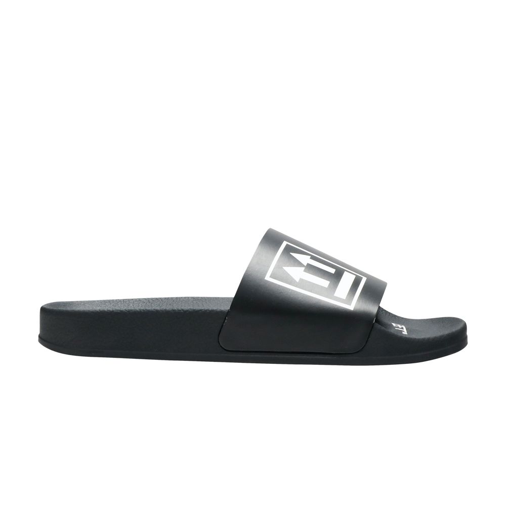 Pre-owned Off-white Sliders 'double Arrow Black' | Men's Size 40.5