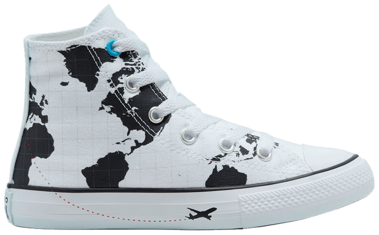 Converse Chuck Taylor All Star High GS Geography Class   White Black