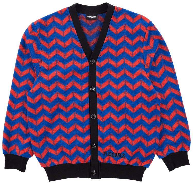 Pleasures Black Jack Cardigan BlueRed