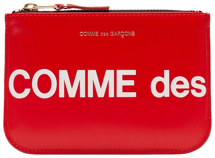 Comme des Garcons Huge Logo Wallet Red