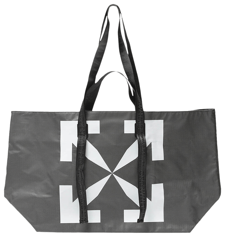 Off White Arrow PVC Tote BlackWhite
