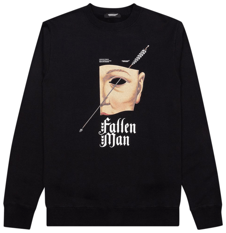 Undercover Fallen Man Face Pullover Black