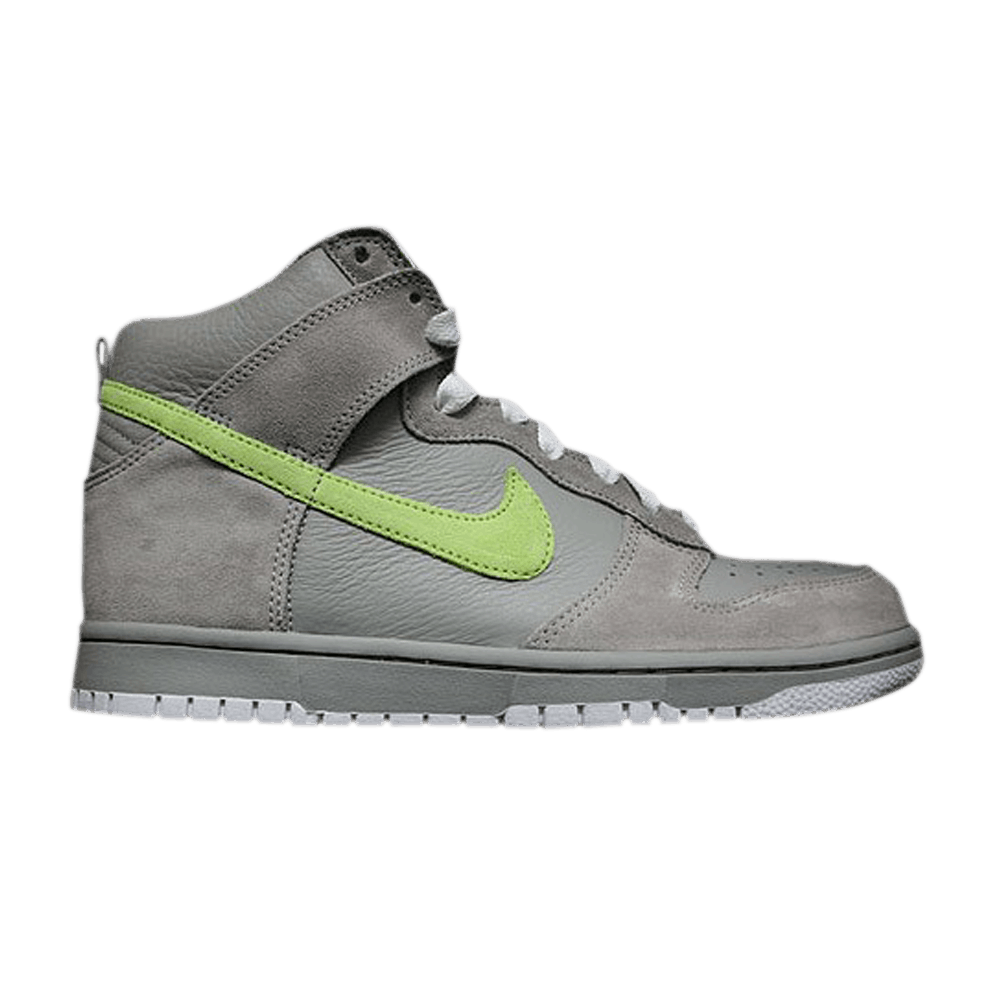 nike dunk high light bone black light liquid lime