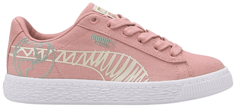 Puma Basket Canvas Winter Little Kid Time 4 Change   Bridal Rose