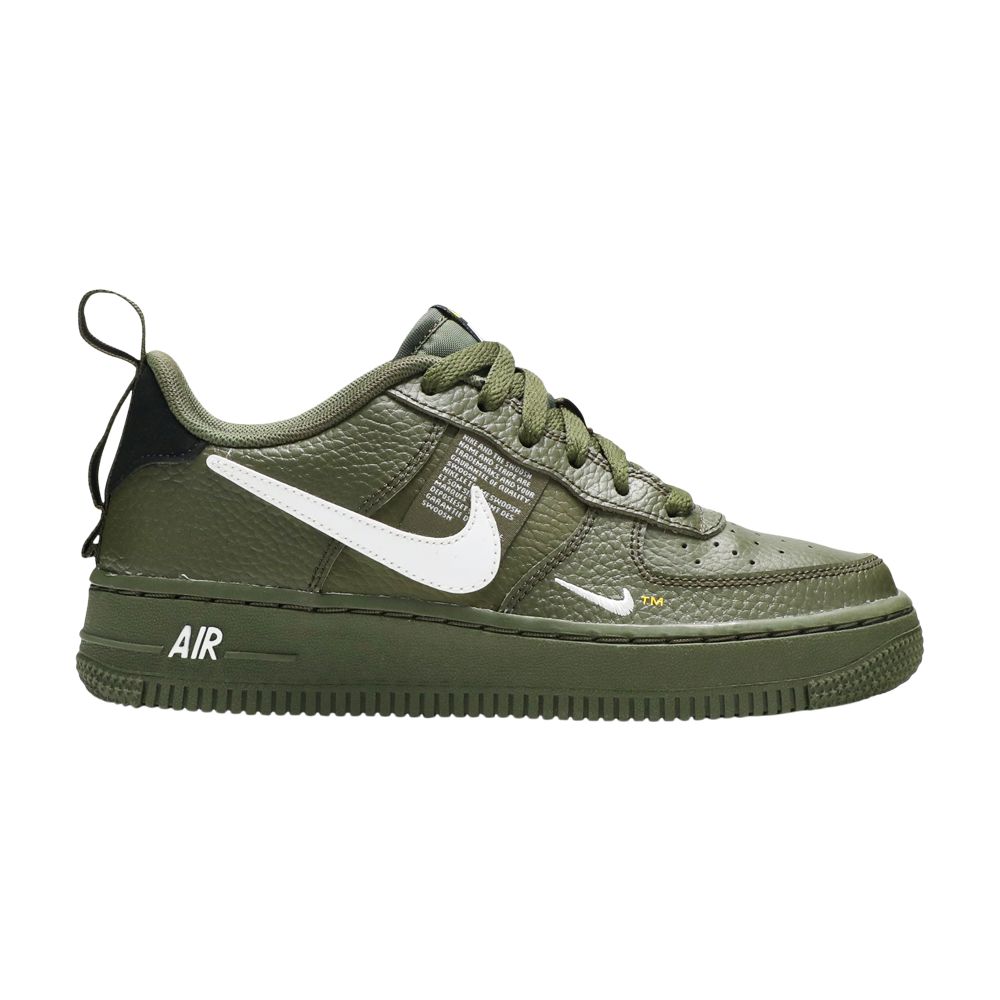Pre-owned Nike Air Force 1 Lv8 Utility Gs 'overbranding' | Green | Kid's Size 4.5