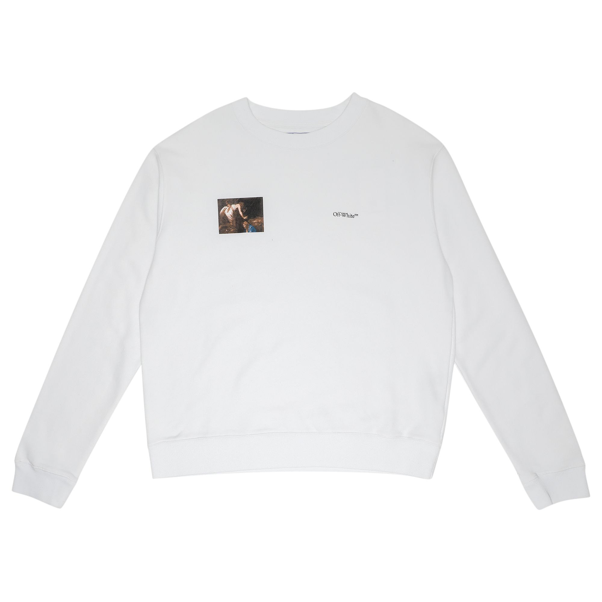 Off-White Caravag Angel Slim Crewneck 'Black' | Men's Size S