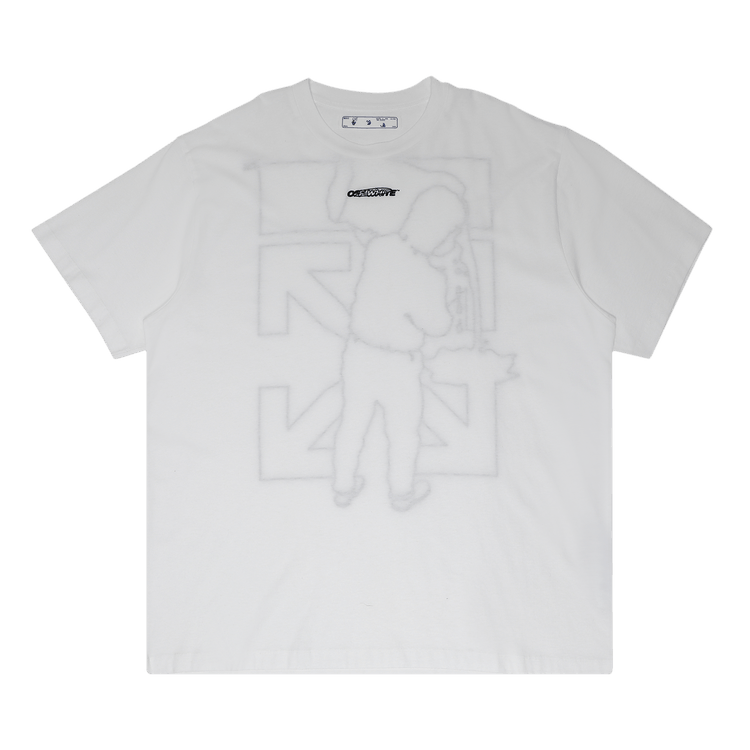 Off White Barrel Worker Short Sleeve Over Tee WhiteBlack