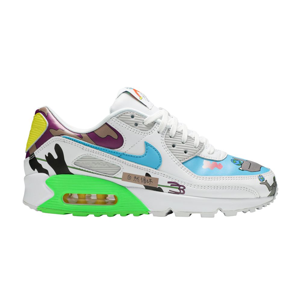 Nike Ruohan Wang x Air Max 90 Flyleather | Multi-Color | Men's Size 4