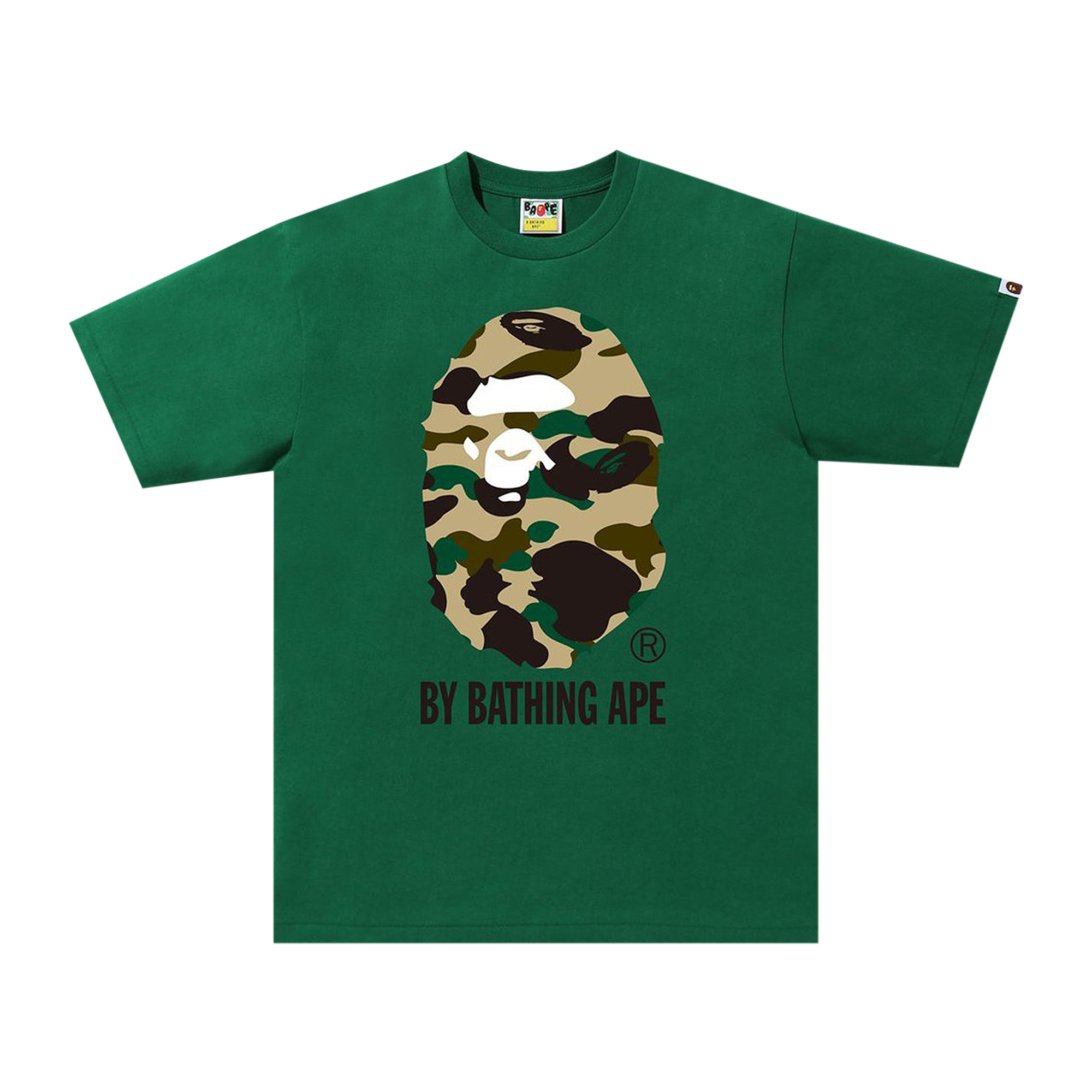 Pre-owned Bape 1st Camo By Bathing Ape Tee 'green/yellow'