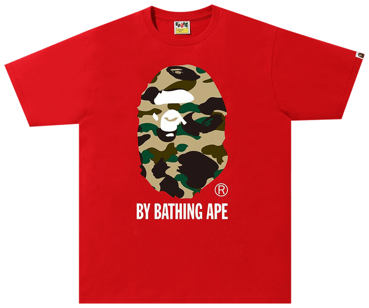 Buy BAPE 1st Camo By Bathing Ape Tee 'Red/Yellow' 1G30 110 019