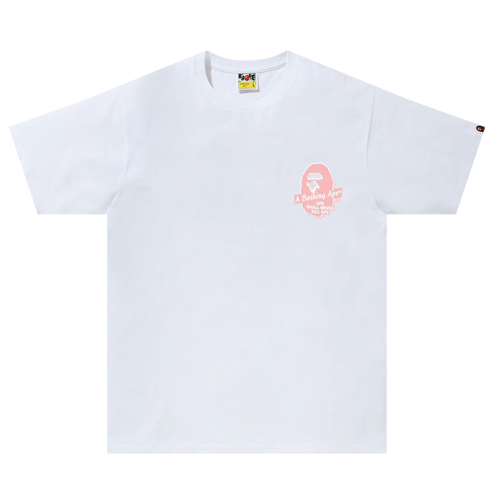 Pre-owned Bape Circle Tee 'white/pink' | Men's Size M