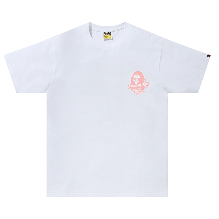 BAPE Circle Tee WhitePink