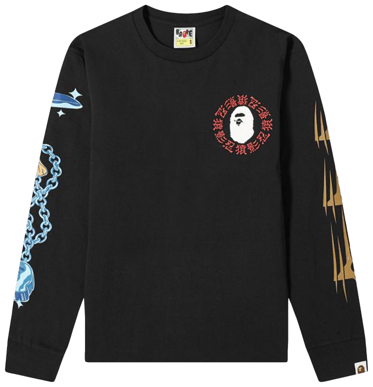 BAPE Ninja Long Sleeve Tee Black