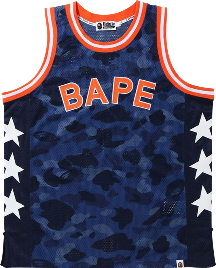BAPE Color Camo Bape Basketball Tank Top 'Navy'