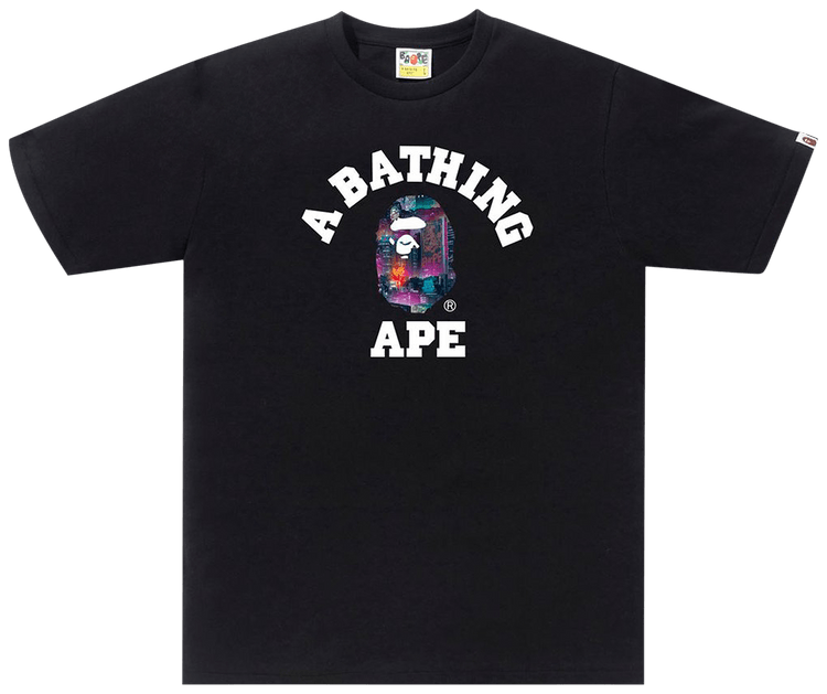 BAPE Neon Tokyo Tee Black