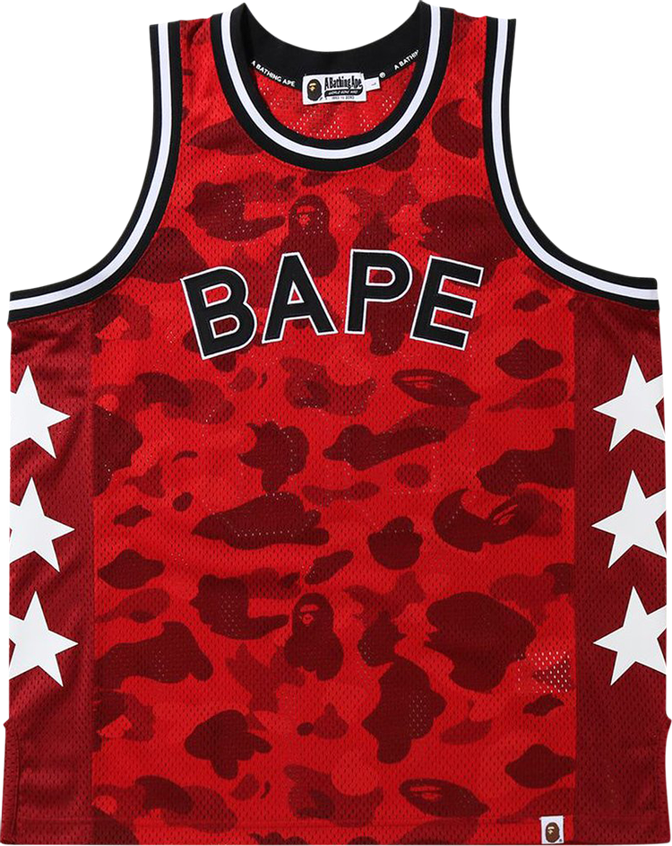 BAPE Color Camo Bape Basketball Tank Top 'Red'