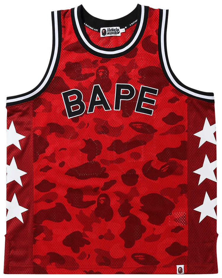 BAPE Color Camo Bape Basketball Tank Top 'Red'