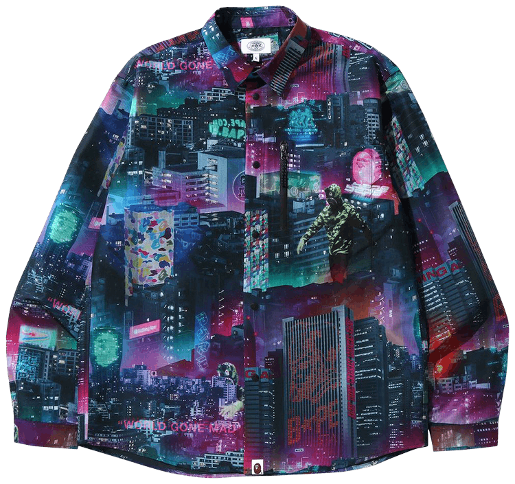 BAPE Neon Tokyo Shirt Black