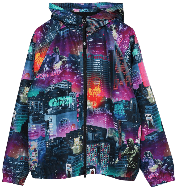Neon bape hoodie top