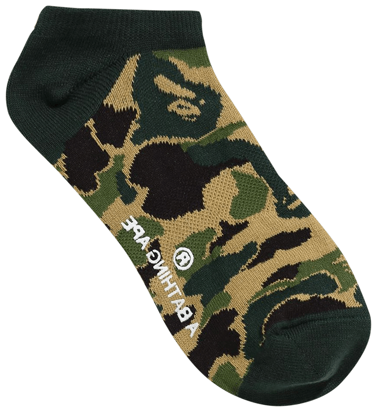 BAPE ABC Camo Ankle Socks Green