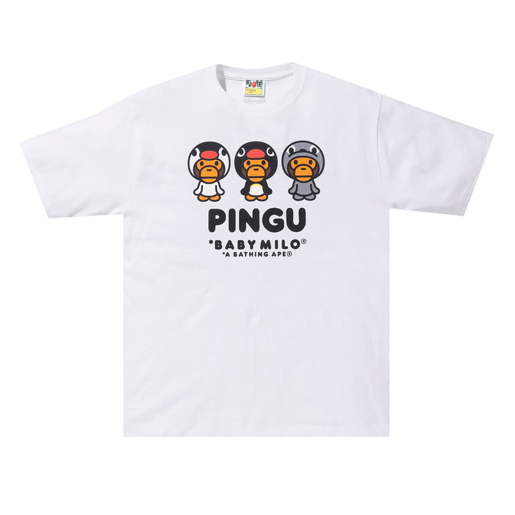 ファッション姫 通販 'White' Tee #B Pingu x Milo Baby x BAPE Buy - 931 110 2G23 トップス