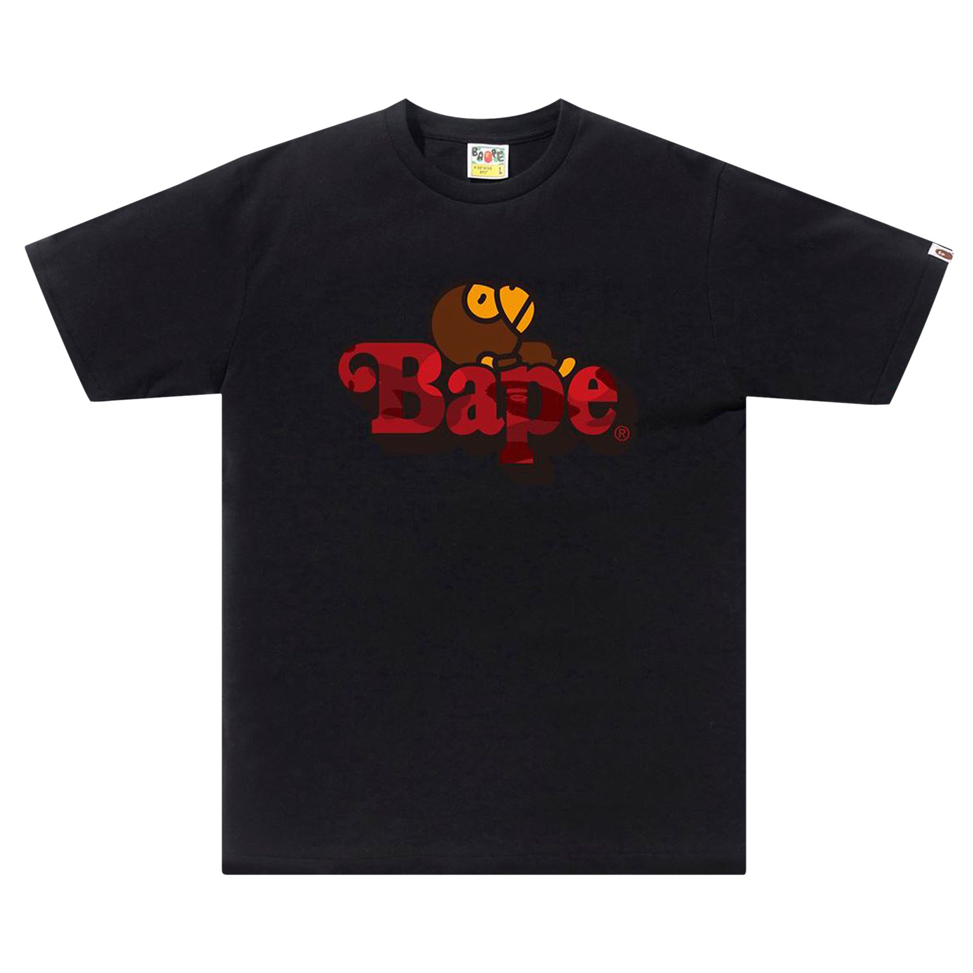Pre-owned Bape Color Camo Milo On Tee 'black/red' | Men's Size S