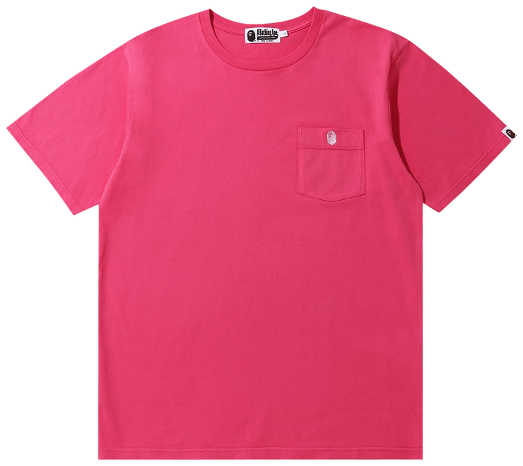 BAPE One Point Pocket Overdye Tee Pink