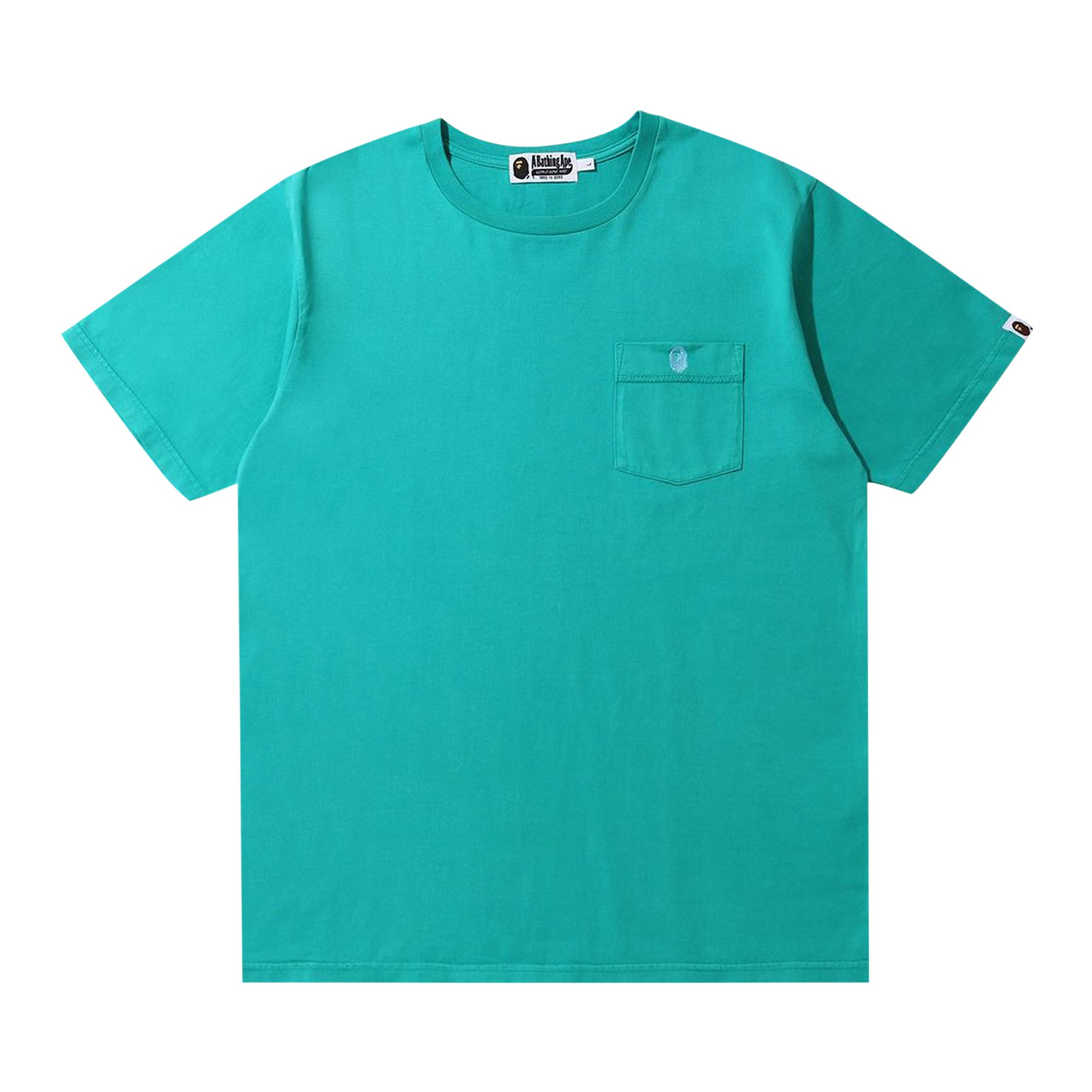 Pre-owned Bape One Point Pocket Overdye Tee 'green' | Men's Size M