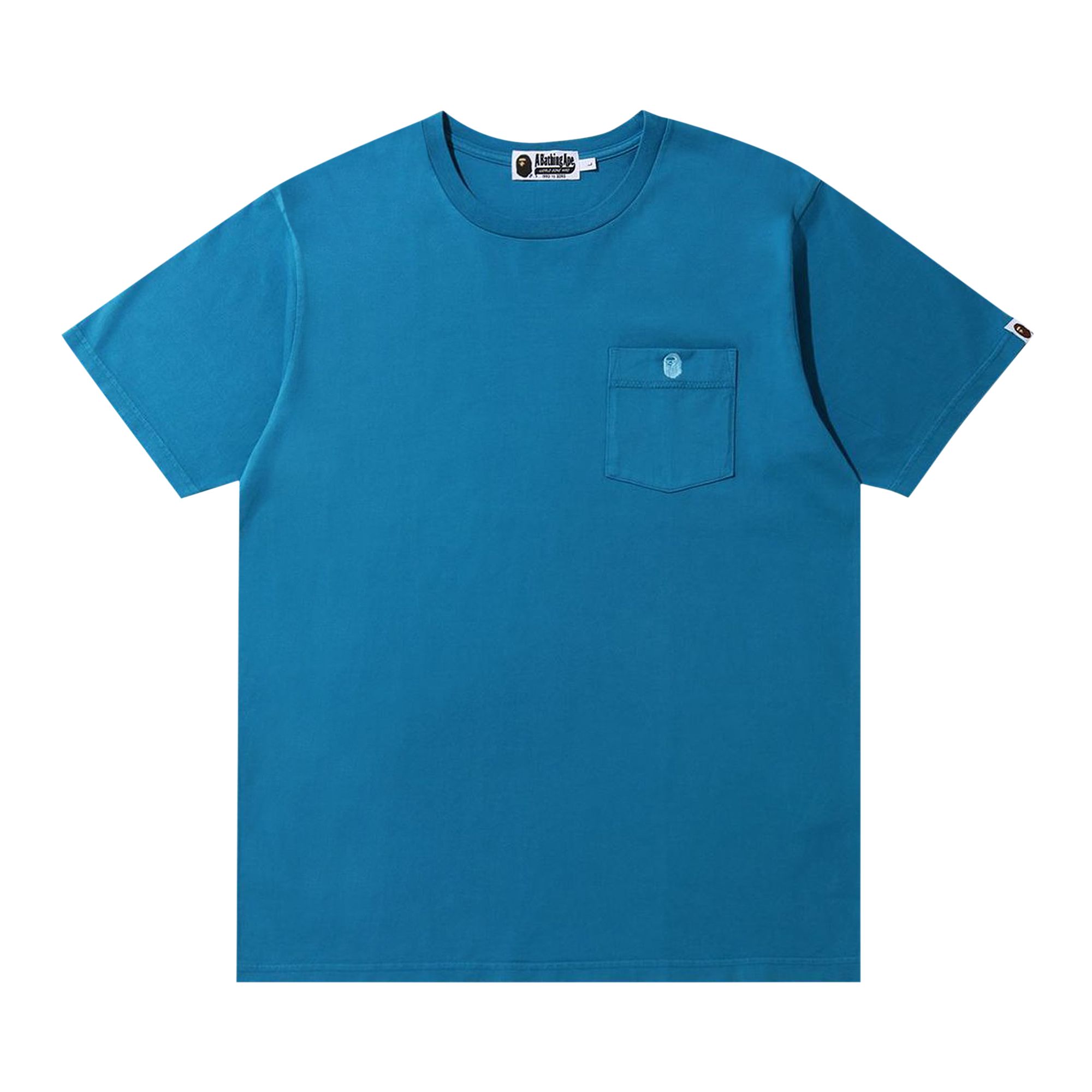 Pre-owned Bape One Point Pocket Overdye Tee 'blue' | Men's Size S