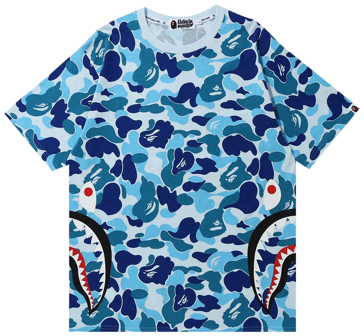 BAPE ABC Camo Side Shark Tee Blue