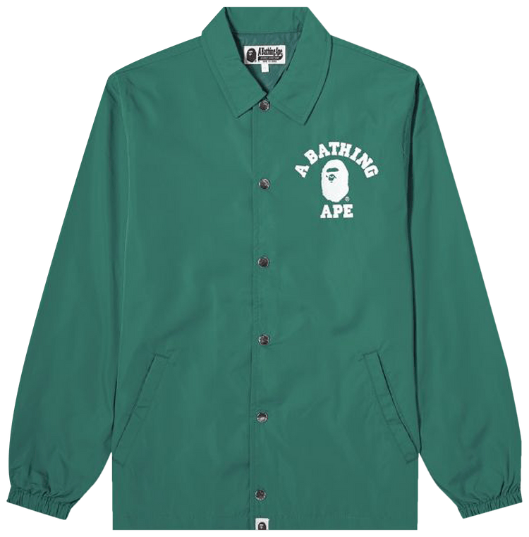 BAPE College Coach Jacket Green