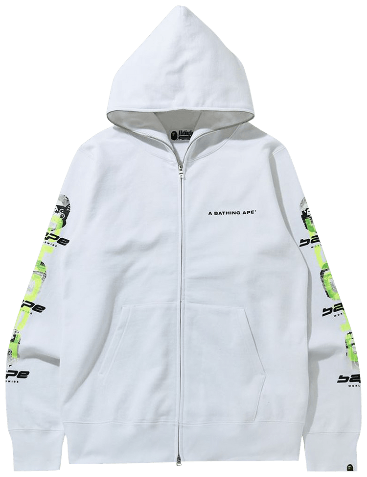 Buy BAPE Ghost Full Zip Hoodie White 1G30 115 016 WHITE GOAT