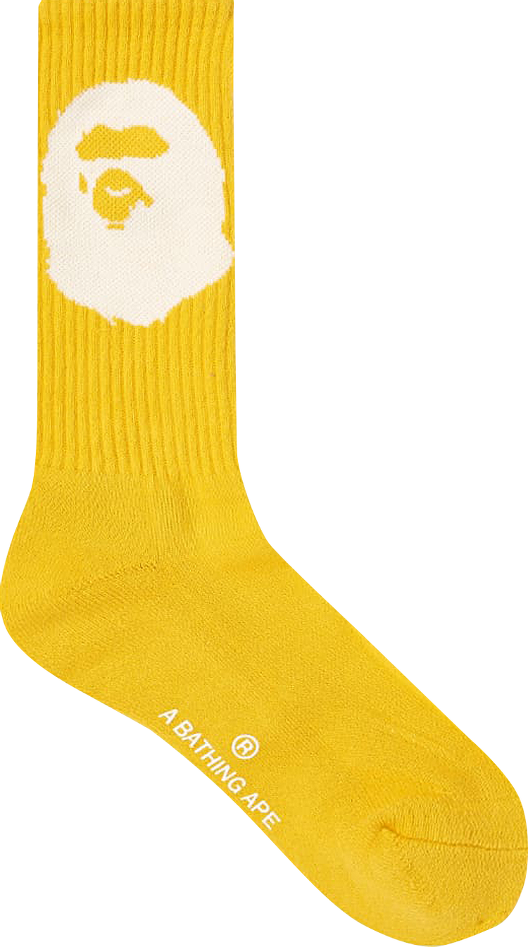 BAPE Big Ape Head Socks 'Yellow'