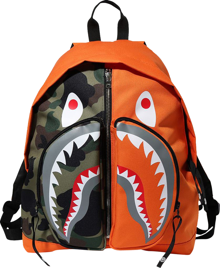 BAPE 1st Camo Shark Day Pack 'Orange'