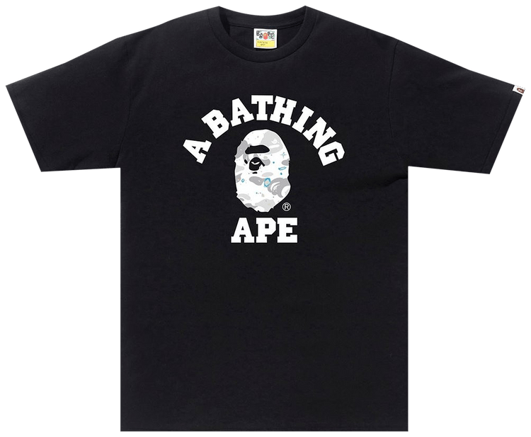 Size xl BAPE Space Camo College Tee Black