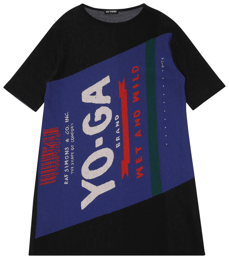 Raf Simons Yoga Knit T Shirt BlackBlue