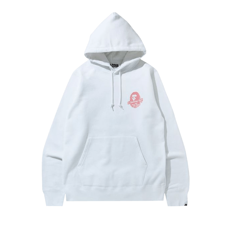BAPE Circle Pullover Hoodie WhitePink